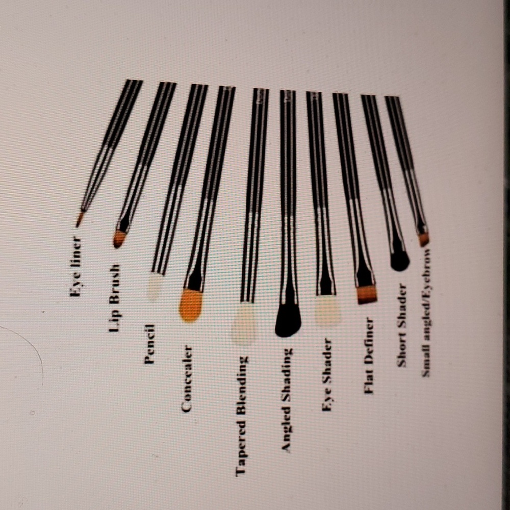 10 piece make up brush set for eyes